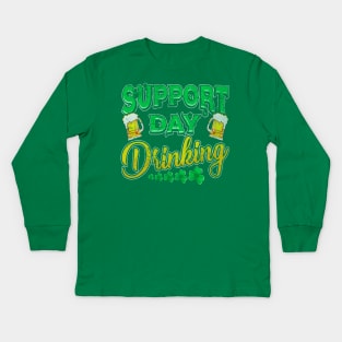 Support Day Drinking St Patricks Day Kids Long Sleeve T-Shirt